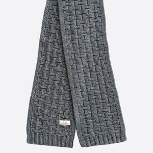Hermes Grey H Logo Cashmere Scarf